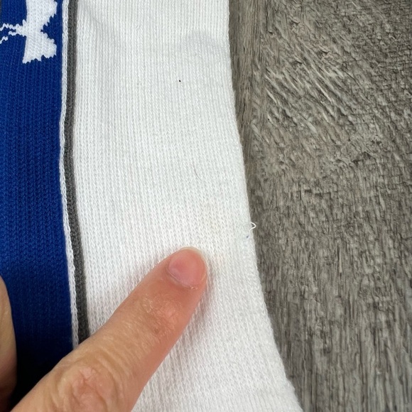 Under Armour Mens White/Blue Socks - Picture 4 of 8